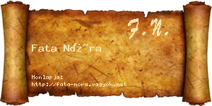 Fata Nóra névjegykártya