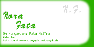 nora fata business card